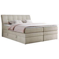 BOXSPRINGBETT GOLD-10 KING 180/200 Beige Velvet - H4 - Beige, Holz/Textil (180/200cm) - MKS