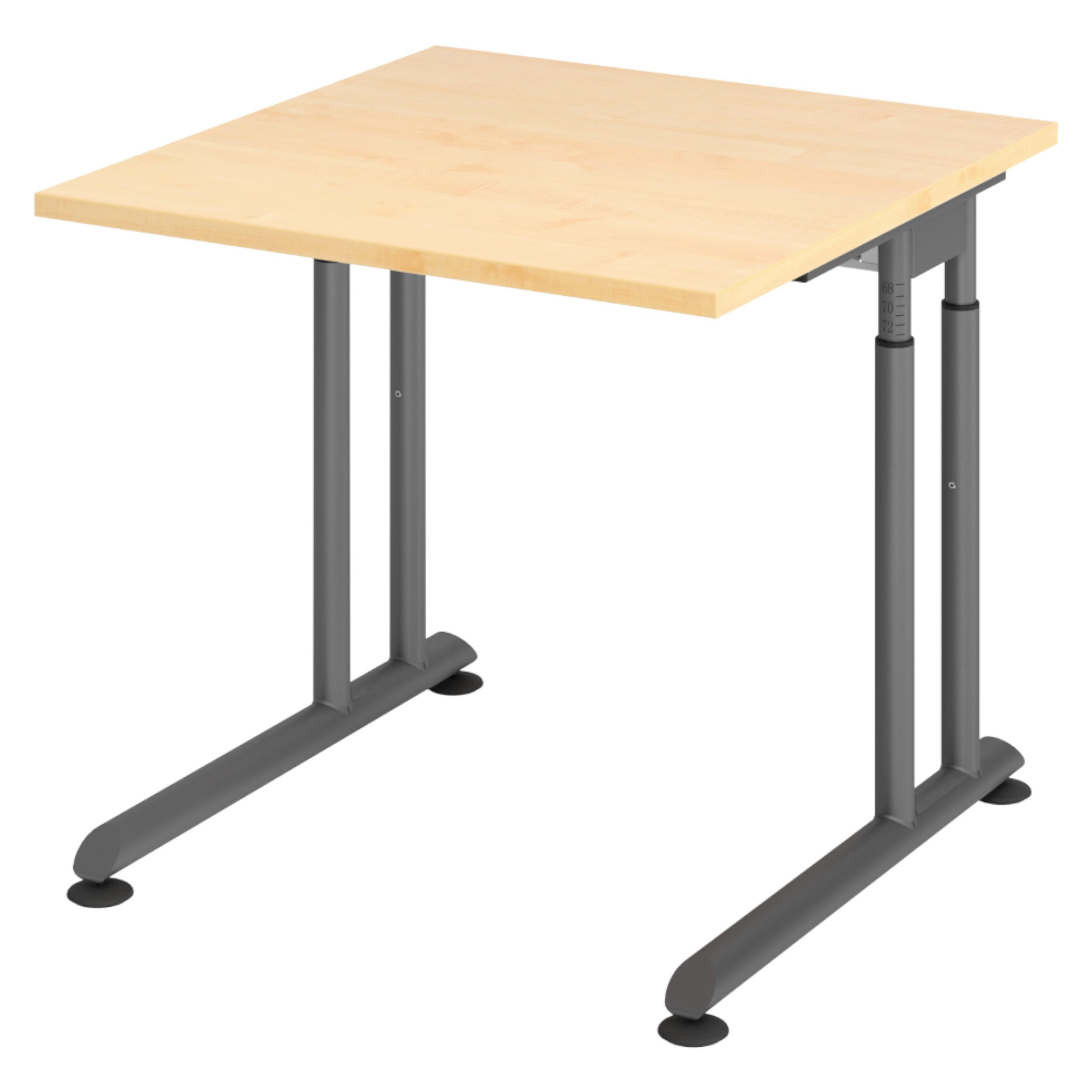 bümö Schreibtisch Ahorn, Graphit 80x74x80 cm