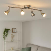 LED DECKENLEUCHTE GROSETTO Silber matt - Silberfarben, Metall (62.5/8/16cm) - Globo Lighting