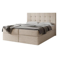 BOXBETT Luanda Boucle - H3 - Beige, Holzwerkstoff/Textil (180/200cm) - MIRJAN24