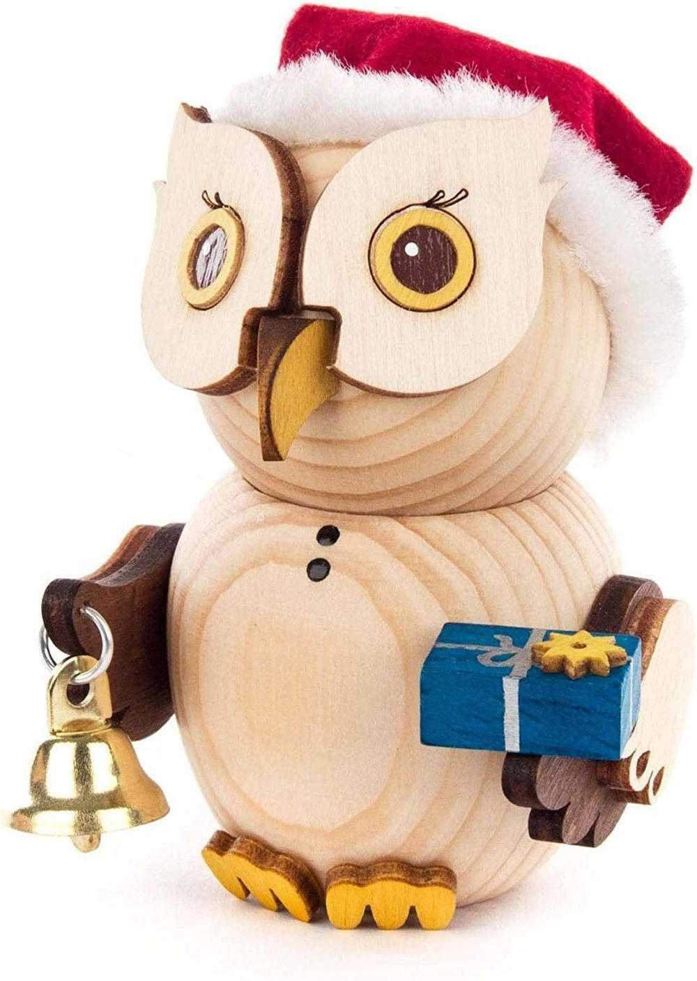 HOLZFIGUR Minieule Weihnachtsmann 7 cm - Multicolor, Holz (5/7/5cm)