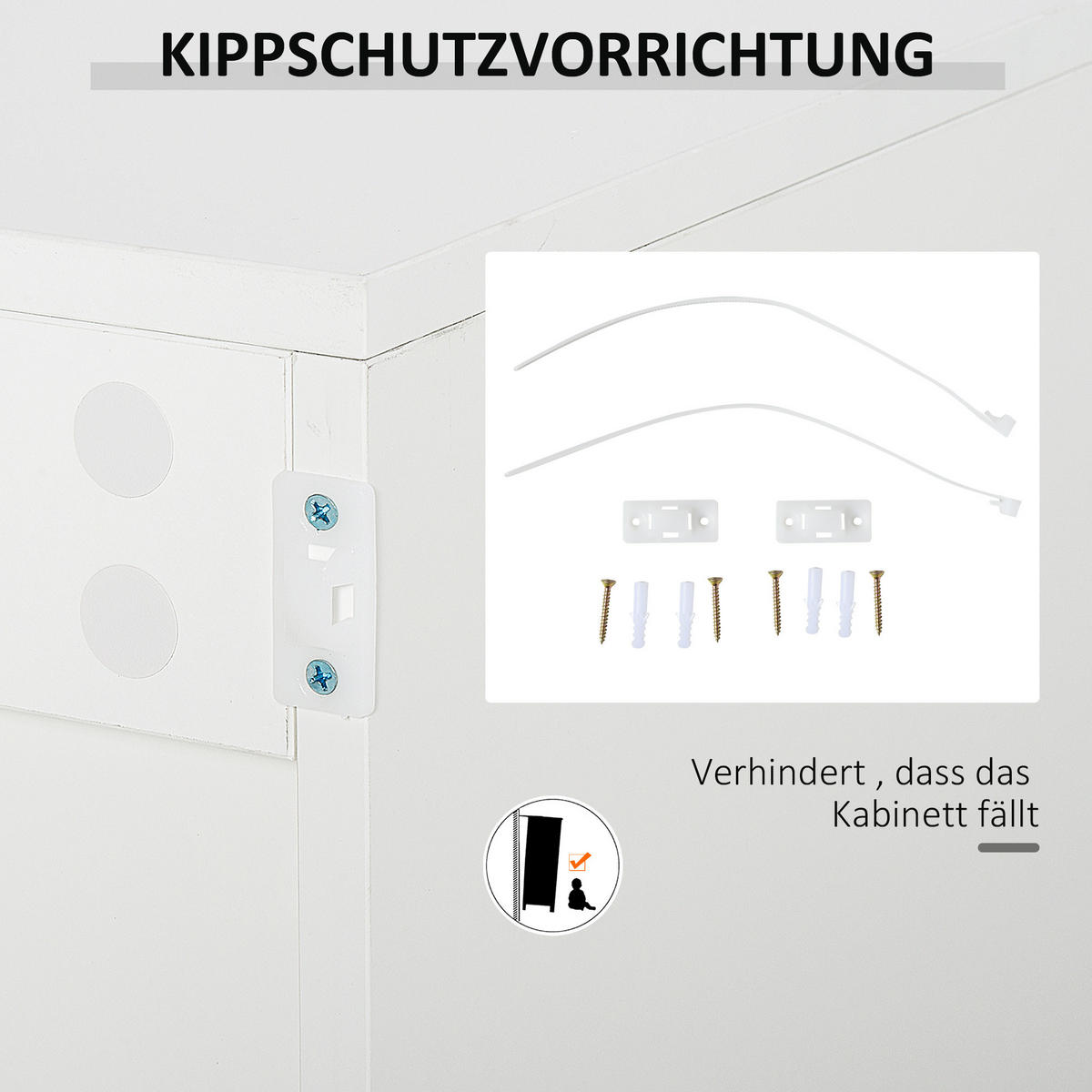 AUFBEWAHRUNGSSCHRANK, Spanplatte, Weiß, 117 x 36 x 74 cm - Weiß, Metall (36/74/117cm) - HOMCOM