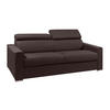SCHLAFSOFA - 4 Personen-Sitzer - Stoff - Schokoladenbraun - - Braun, Textil (216/110/223cm) - Vente-Unique