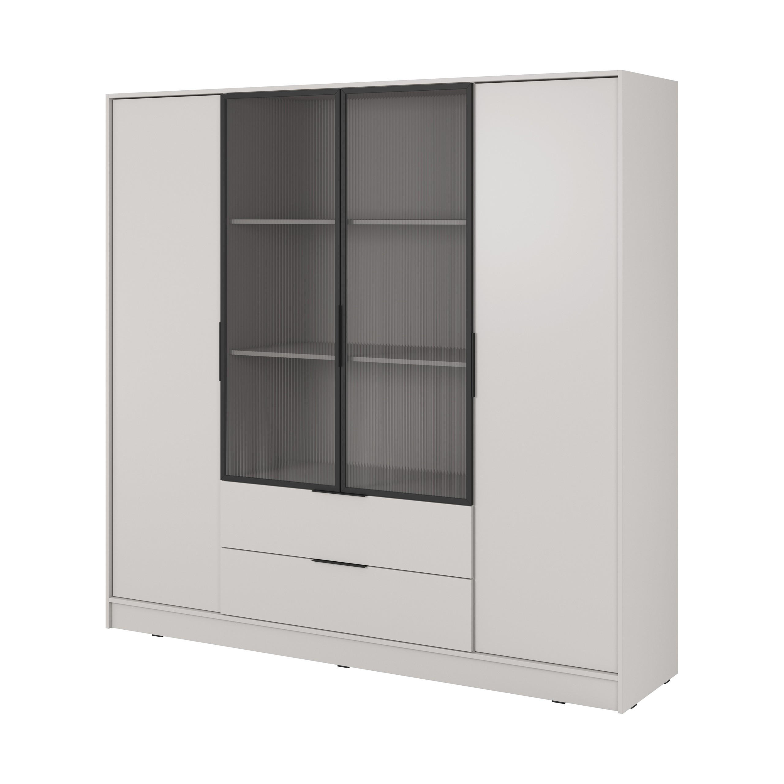 DREHTÜRENSCHRANK CATERINA 206/200/51 cm 4-türig Kaschmir - Kaschmir, Holzwerkstoff (206/200/51cm) - MASSENO