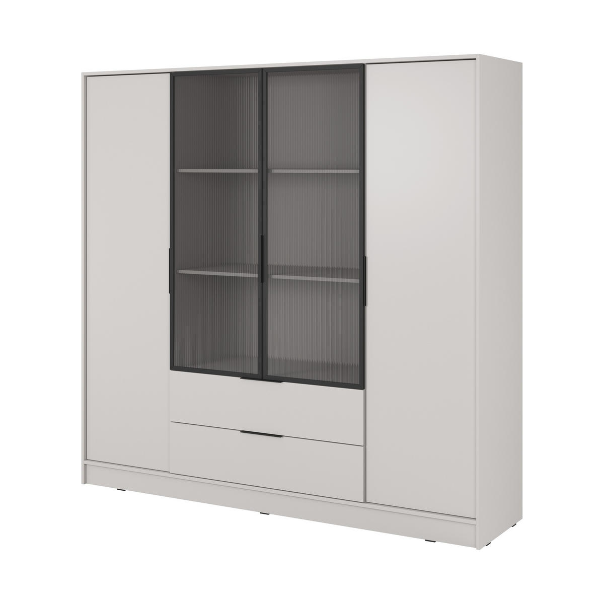 DREHTÜRENSCHRANK CATERINA 206/200/51 cm 4-türig Kaschmir - Kaschmir, Holzwerkstoff (206/200/51cm) - MASSENO