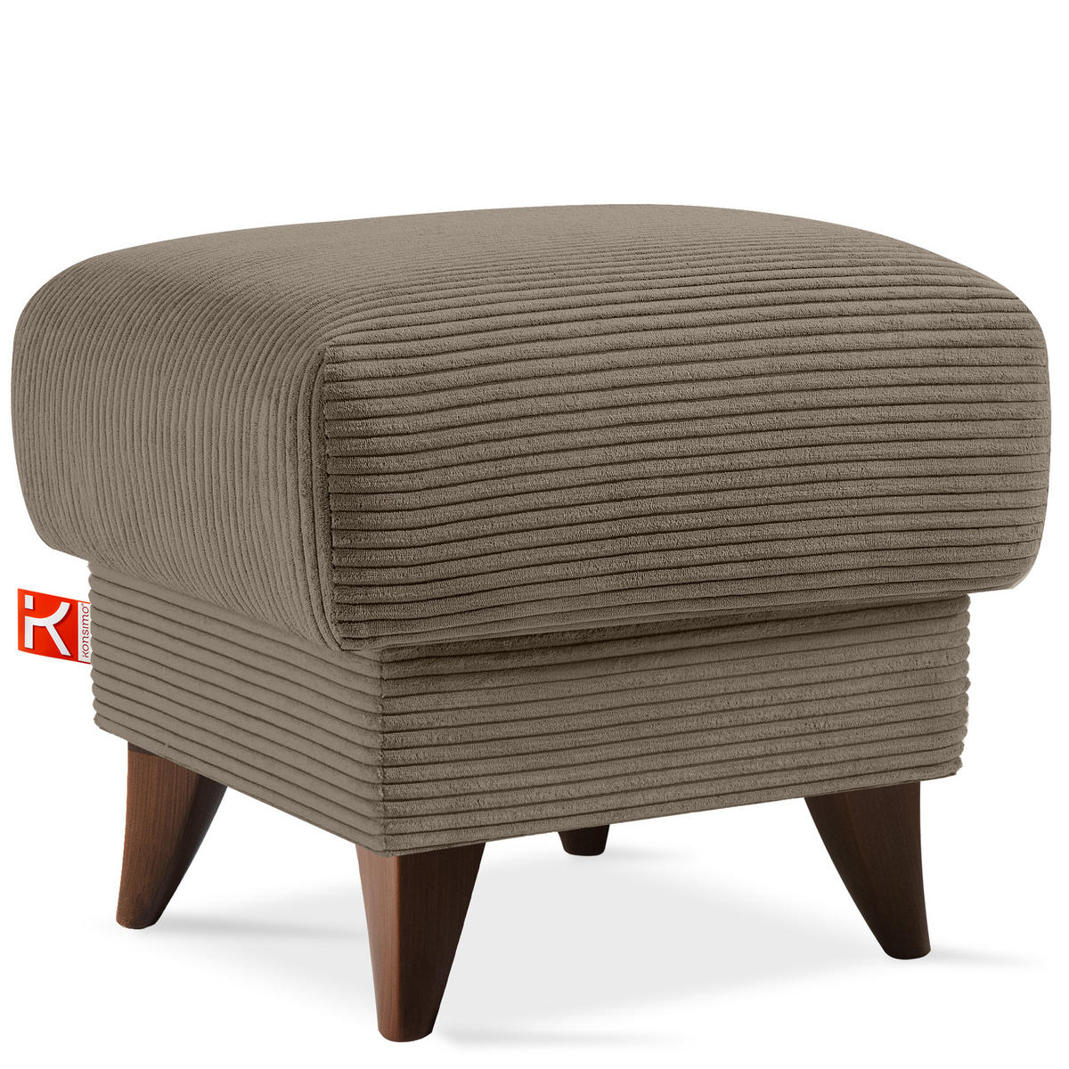 FUẞSTÜTZE GUSTAVO II, Beige - Beige/Braun, Holz/Holzwerkstoff (53/49/53cm) - KONSIMO®