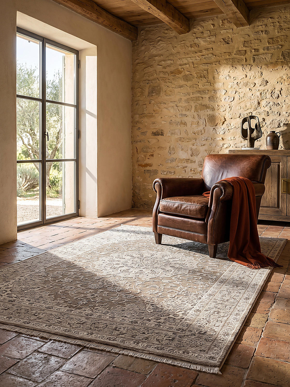 KURZFLORTEPPICH Orientalisch SCRIVIA Polypropylen Braun 160 x 230 cm - Braun, Textil (160/230cm) - KADIMA DESIGN