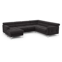 WOHNLANDSCHAFT mit Schlaffunktion und Bettkasten - Anthrazit/Silberfarben, Holz/Textil (240/74/304cm) - Cotta