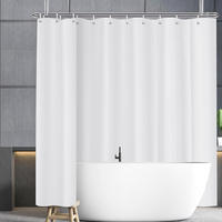 DUSCHVORHANG Weiß 200 cm wasserdicht schimmelresistent mit Schlaufe Aufhängung - Weiß, Kunststoff (240/200cm) - MCBOSON
