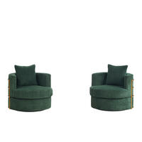 SESSEL 2er-Set 360° drehbar mit Stauraum, DE-42295, Dunkelgrün - Grün, Textil (76/78/79cm) - ComfortXL