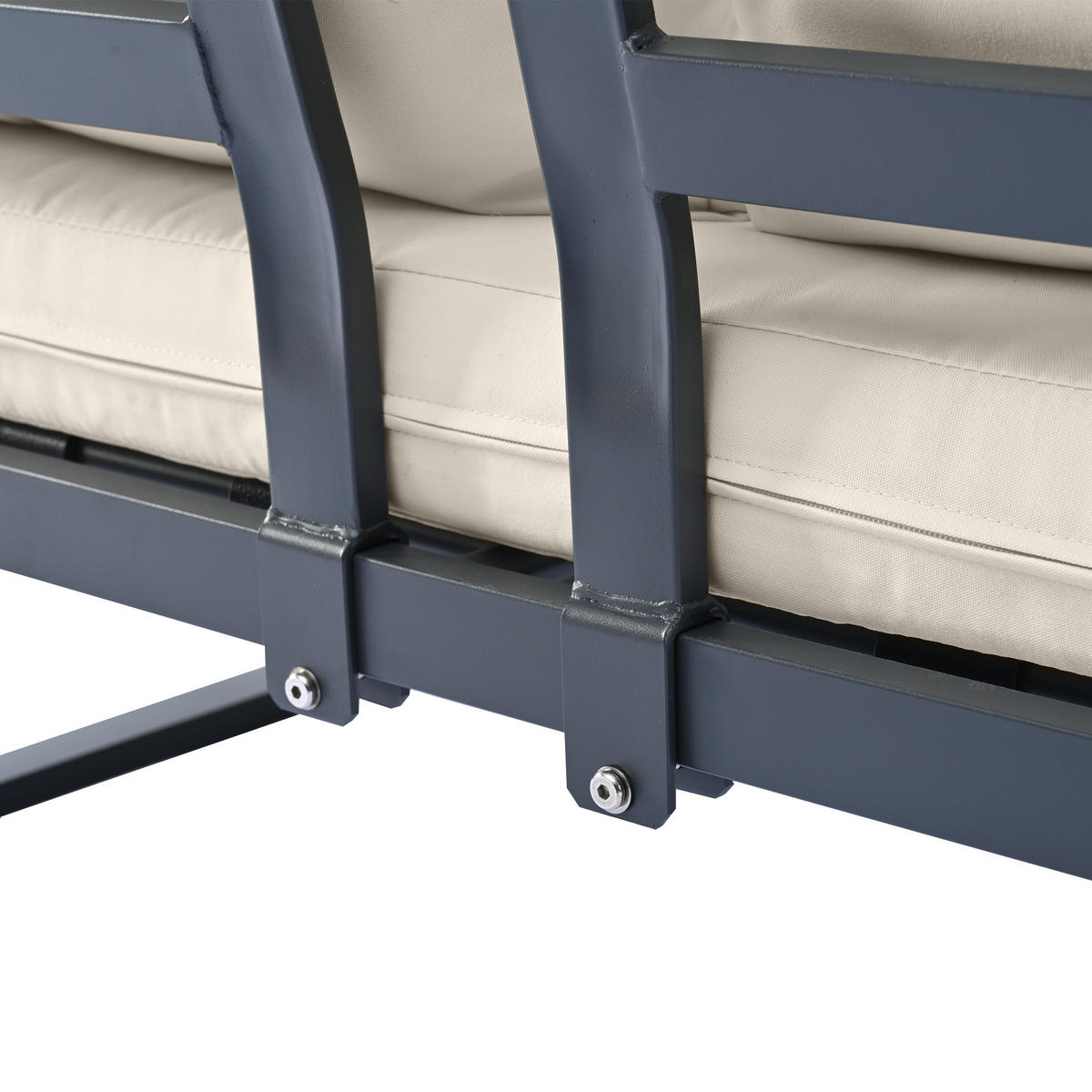 FREIZEITSET Eck Grau+Schwarz Mit 5-Stufen Liegefunktion - Beige, Textil - FLIEKS