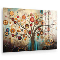 ACRYLGLASBILD Baum - Baum des Lebens - Farbe 90x60 cm - Braun, Glas (90/60cm) - MuchoWow