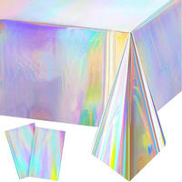 PARTY Tischdecke 2-teiliges Set 137 x 274 cm Bunt Plastik Wasserdicht - Multicolor, Kunststoff (137/1.5/274cm)