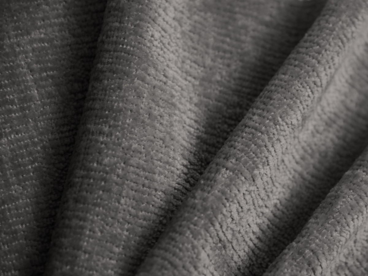 BETT mit Bettkasten und Kopfteil Kaelle aus Chenille-Stoff silber 140x200cm - Silberfarben, Textil (140/200cm) - Micadoni