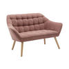 SOFA 2-Sitzer - melierter Stoff - Rosa - CASERTA - Pink, Textil (127/77/73cm) - Vente-Unique