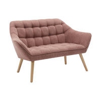 SOFA 2-Sitzer - melierter Stoff - Rosa - CASERTA - Pink, Textil (127/77/73cm) - Vente-Unique