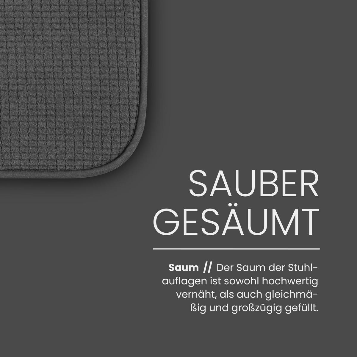 SITZKISSEN 38x38 cm Anthrazit 4er-Pack - Anthrazit, Kunststoff (38/38cm)