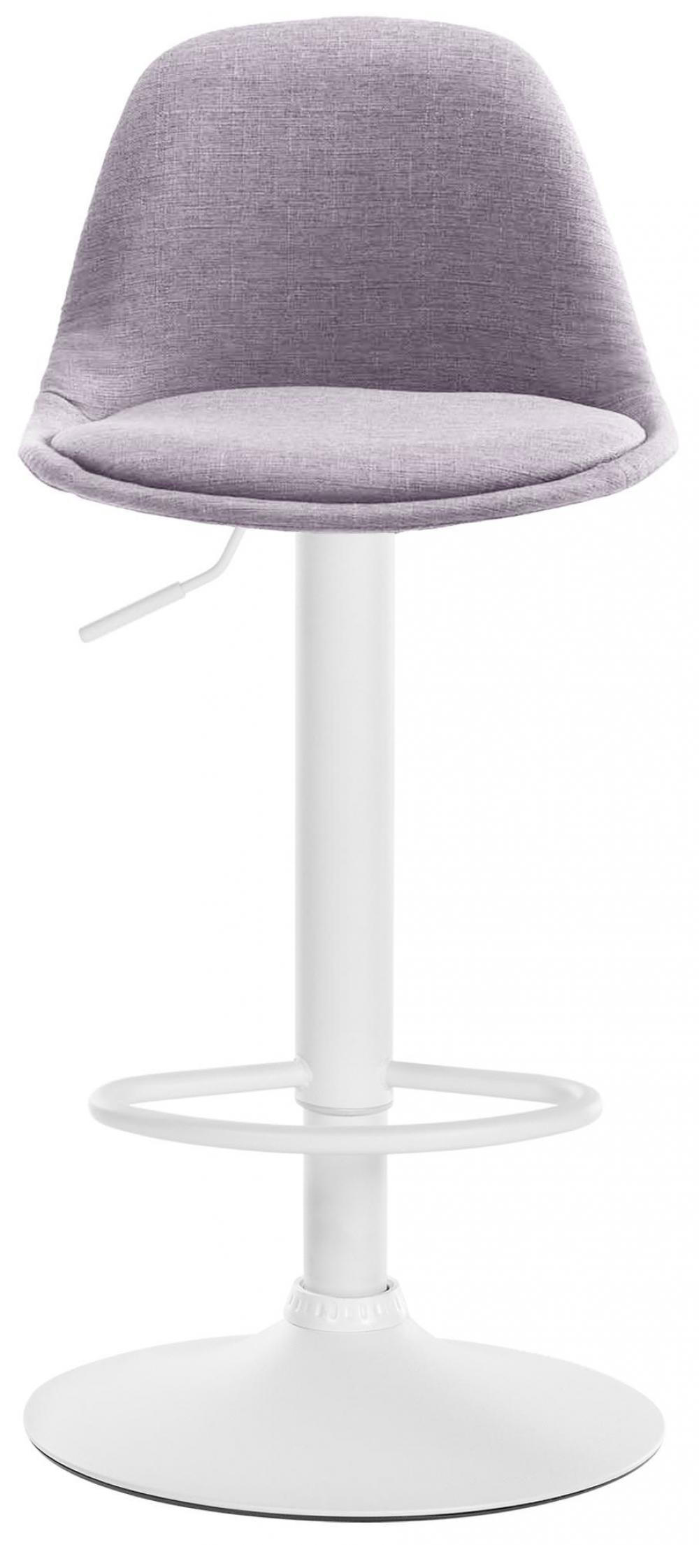 BARHOCKER Stoff grau - Weiß/Grau, Textil/Metall (39/82/43cm) - CLP