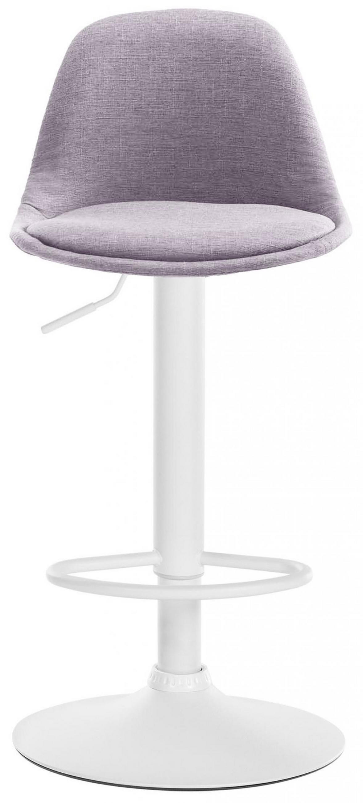 BARHOCKER Stoff grau - Weiß/Grau, Textil/Metall (39/82/43cm) - CLP