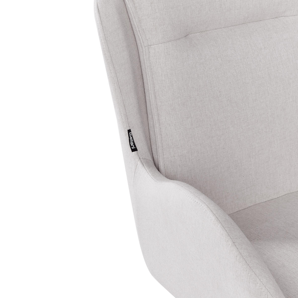 ESSZIMMERSTUHL 2er-Set drehbar Stoff Hellbeige Avelar - Beige, Textil (62/92/63cm) - Beliani
