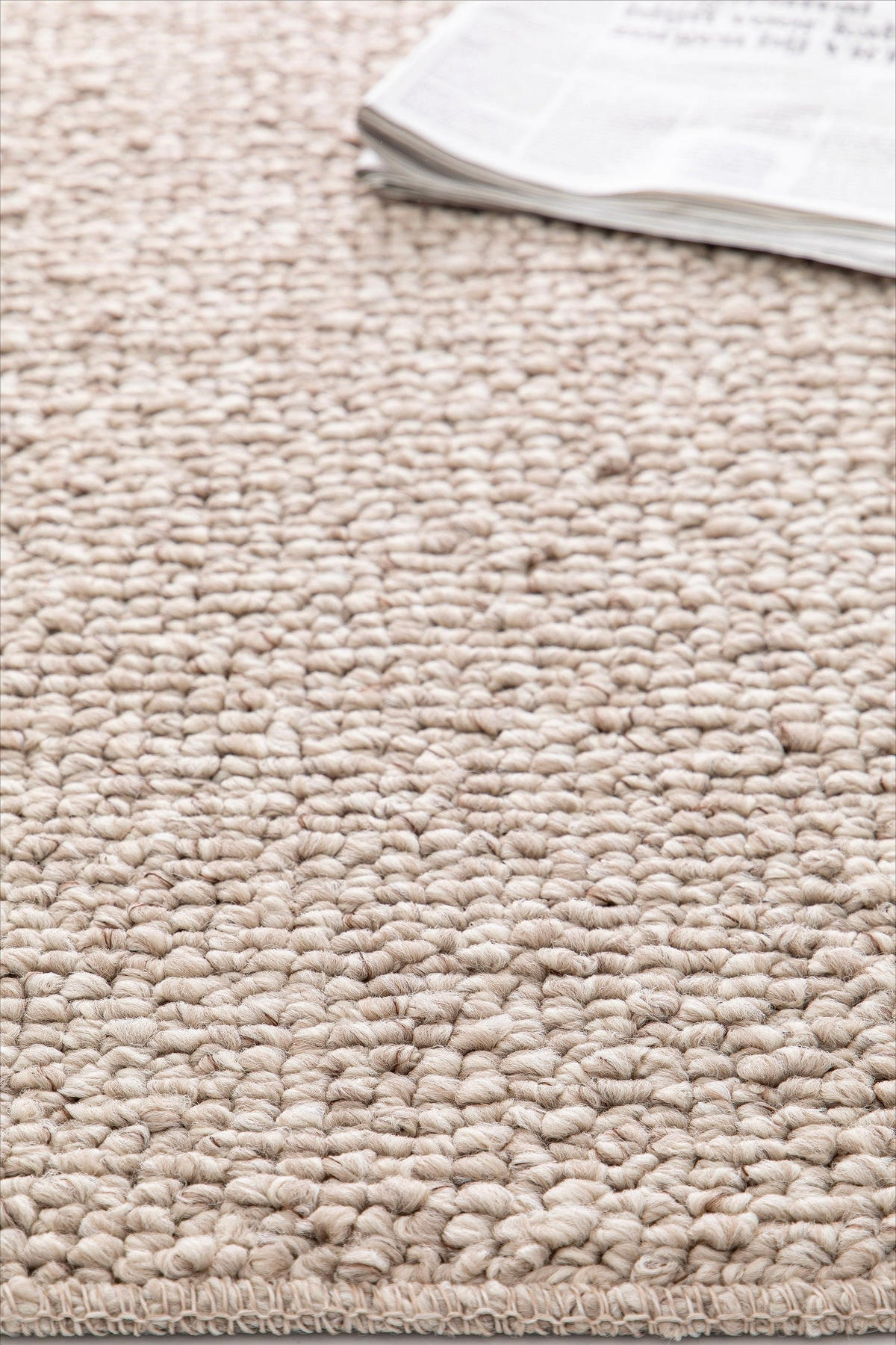 TEPPICH in Uni-Optik mit Schlingenflor Hellbeige - Beige, Textil (120/170cm) - AFK Living