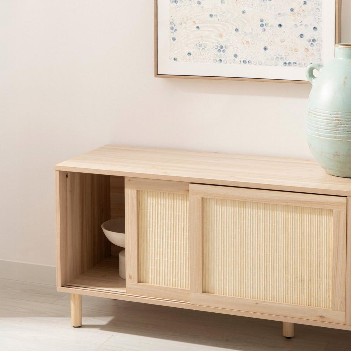 TV-ELEMENT Timor Natürlich 140 cm x 54 cm - Naturfarben, Holzwerkstoff (140/54/40cm) - Klast Home