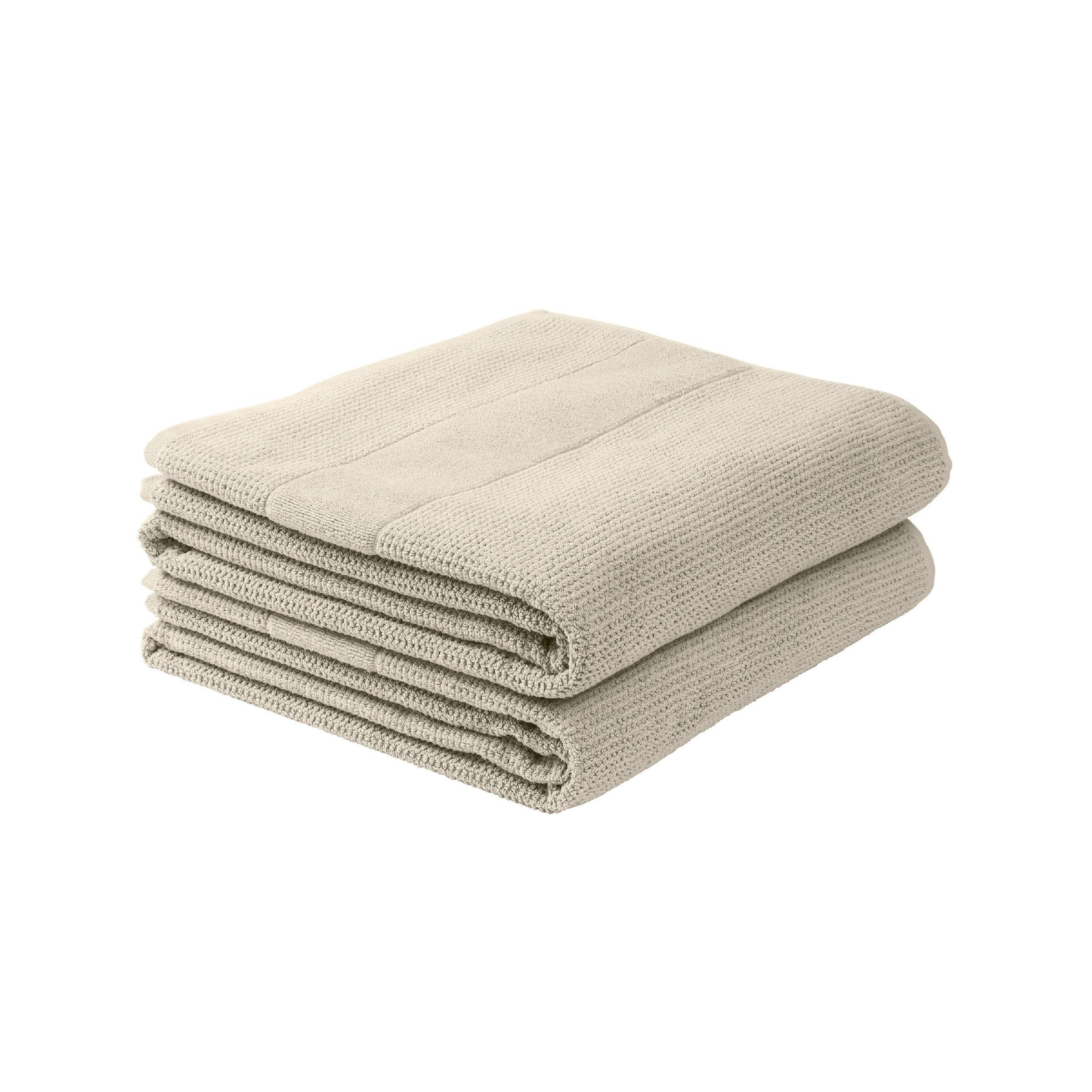 DUSCHTUCHSET Turin - 2-teilig - 70x140 cm - Helltaupe - Taupe, Textil (70/140cm) - SCHIESSER