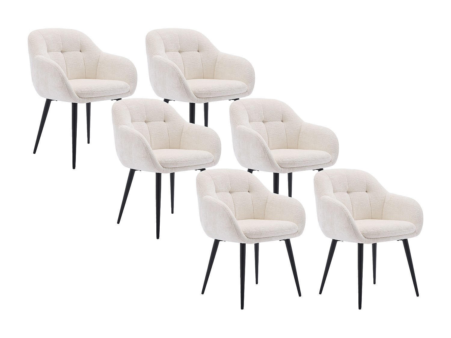 Vente-Unique Stuhl Creme 59x81x59 cm