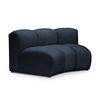 SOFAELEMENT Chenille Stoff Blau - Blau/Schwarz, Holzwerkstoff/Kunststoff (147/70/89cm) - Makamii