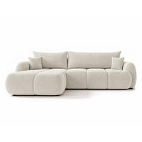 ECKSOFA Loria, Seite: Links - Schwarz/Weiß, Holz/Kunststoff (273/183cm) - Sofnet