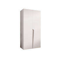 DREHTÜRENSCHRANK 202/100/52 2-türig - Beige/Weiß, Holz/Metall (100/202/52cm) - Abiks Möbel