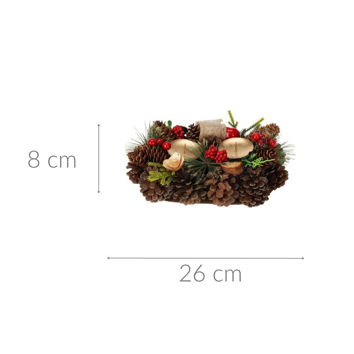 KERZENHALTER 26 cm - Braun, Kunststoff (26/8/16cm) - Home Styling Collection
