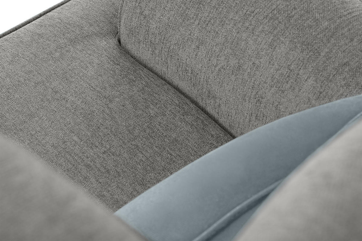 OHRENSESSEL STRALIS inklusive dekorativem Kissen, hellgrau - Hellgrau/Grau, Textil (82/108/80cm) - KONSIMO®