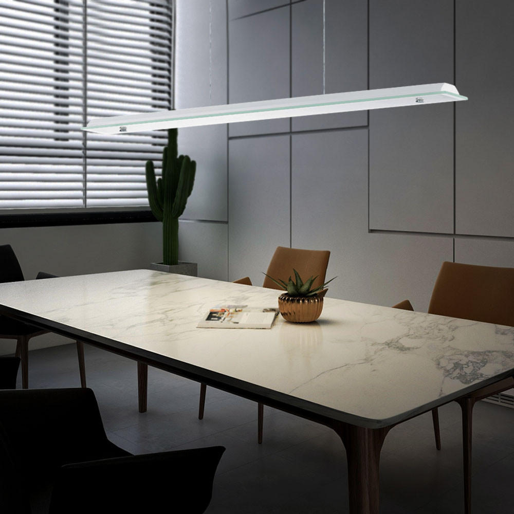 Thumbnail - Led, Weiß, Glas, 7x110x67 cm, Lampen & Leuchten, LED Beleuchtung, LED-Hängeleuchten