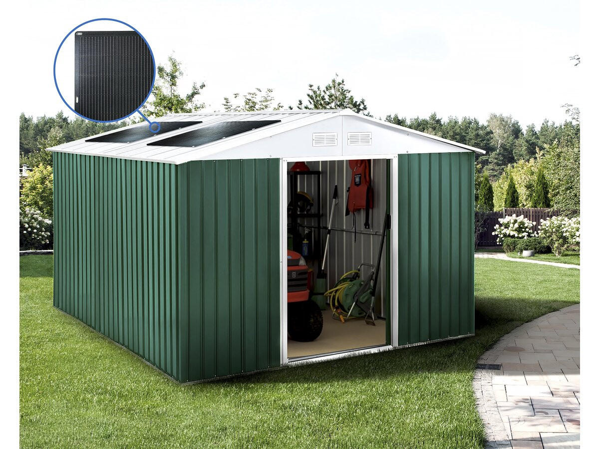 METALL-GARTENHAUS rosas Grün - Grün, Metall (330/210/309cm) - Habitat Garten