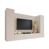 WOHNWAND Deromi V - Beige, Holzwerkstoff (260/150/38cm) - MIRJAN24