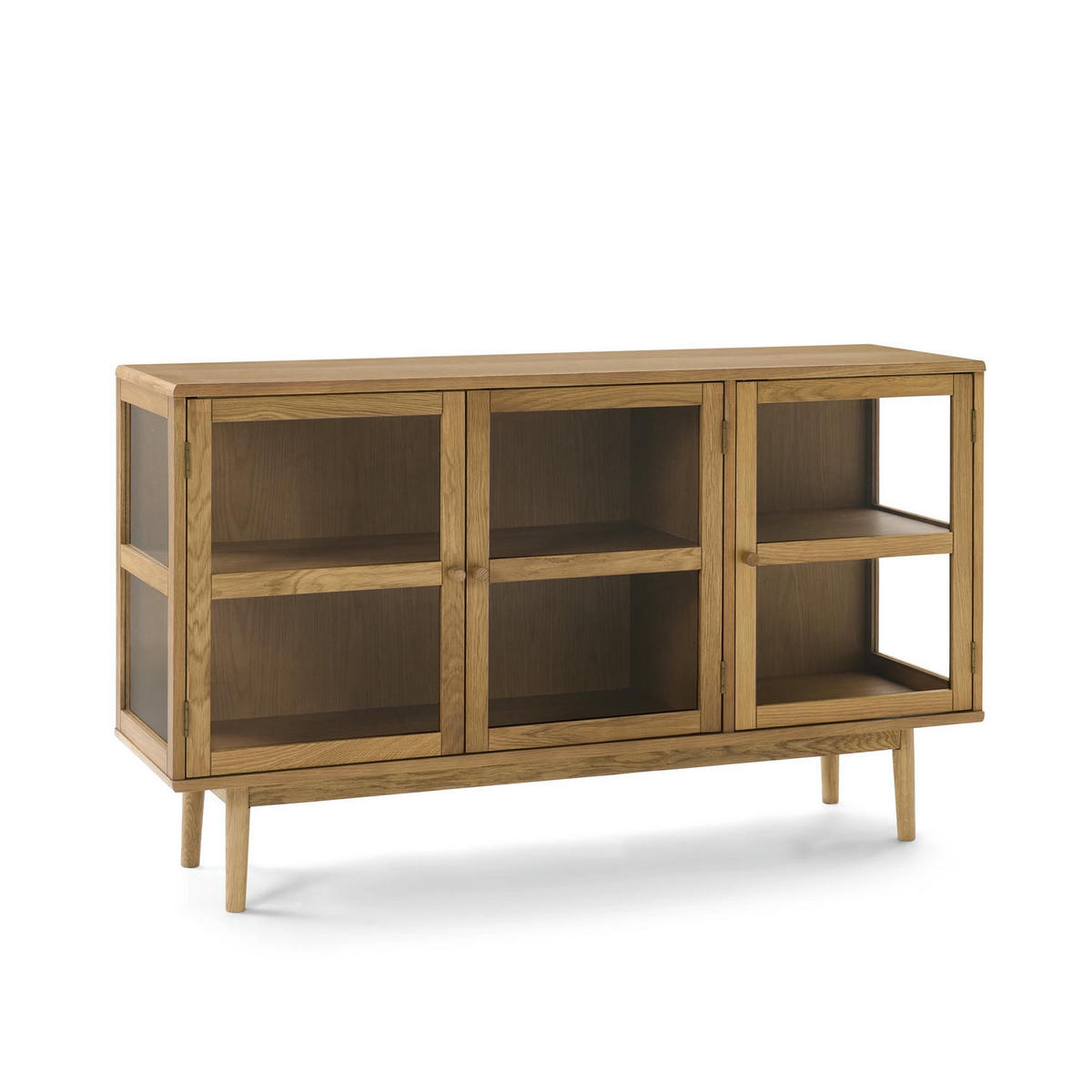SIDEBOARD Eiche massiv - Eichefarben/Braun, Holz/Holzwerkstoff (137/80/40cm) - Furnhouse