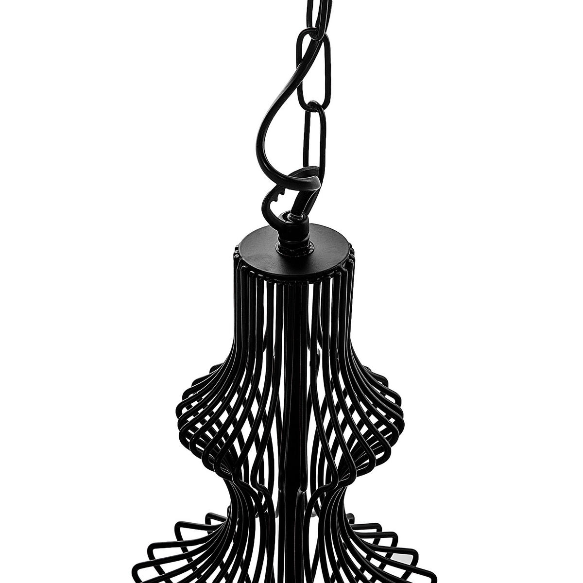 HÄNGELEUCHTE Kolva 40/40/110 cm - Schwarz, Metall (40/40/110cm) - Beliani