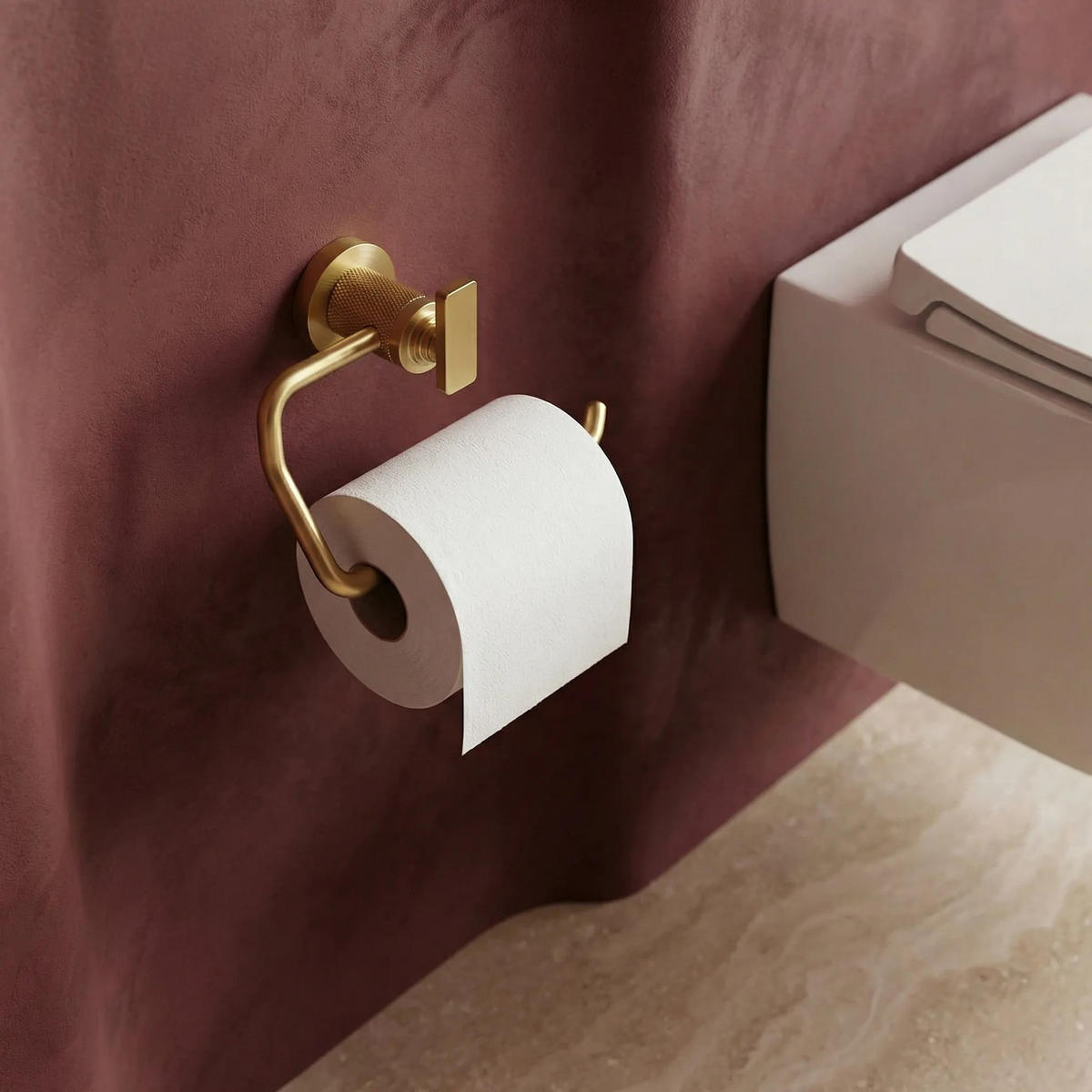 HALTER Für Toilettenpapier Rea 81305 Virro Brush Gold - Goldfarben, Metall (14/9.5/7.5cm) - REA