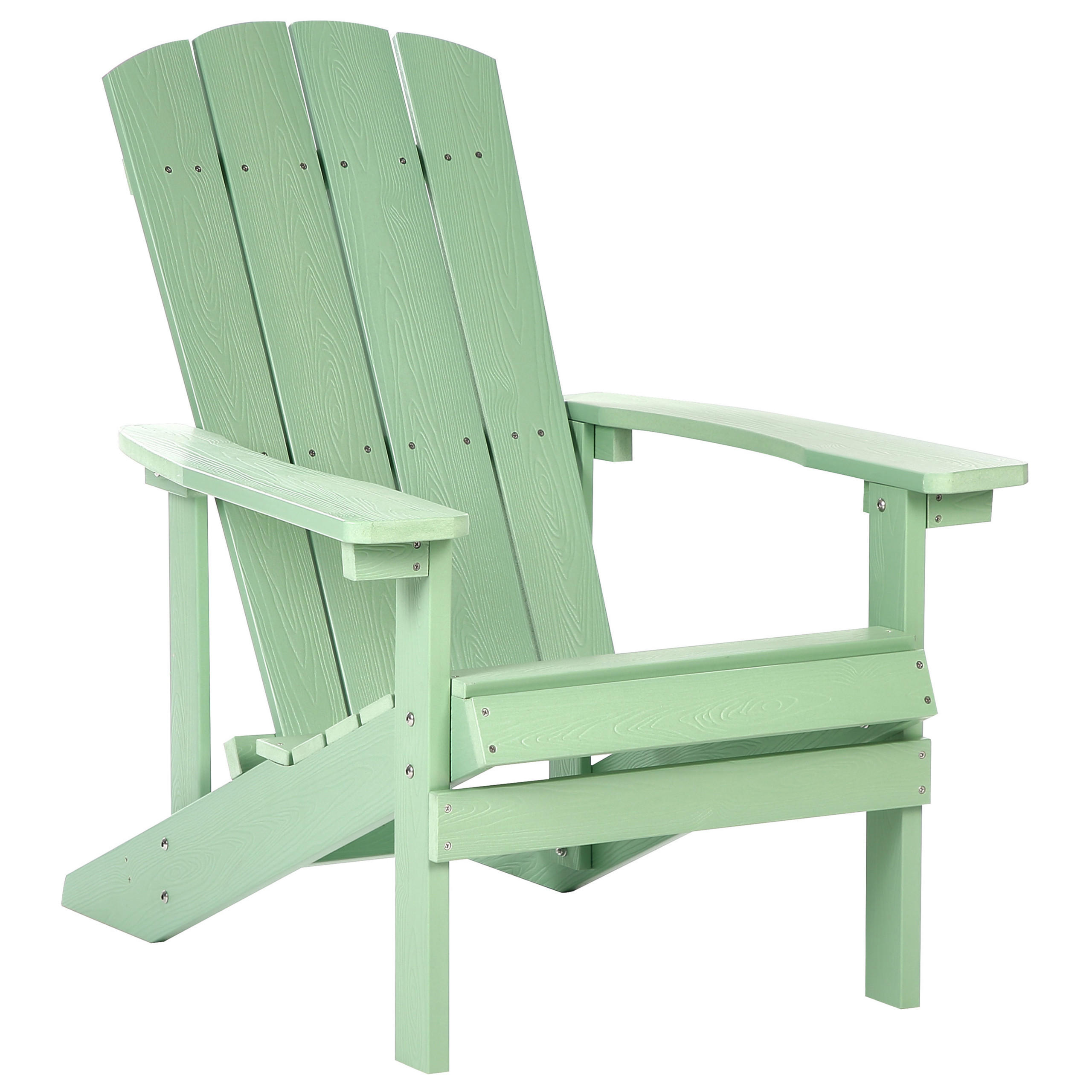 GARTENSTUHL Holzwerkstoff Hellgrün Adirondack - Grün, Kunststoff (75/88/88cm) - Beliani