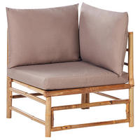 GARTENSTUHL Holz Taupe Cerreto - Hellbraun/Beige, Holz (67/80/67cm) - Beliani