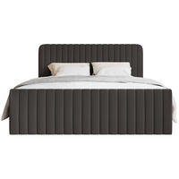 BOXBETT Saliano mit Topper und Chenille-Bezug Graphit, 160x200 cm - Graphitfarben, Kunststoff/Textil (160/200cm) - Selsey