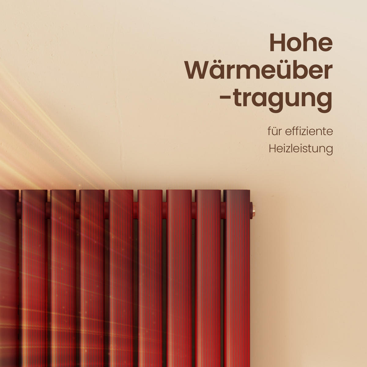 HEIZKÖRPER Doppelrohr horizontal montierbar Anthrazit 60/120/8,1 cm - Anthrazit, Metall (120/60/8cm) - EMKE