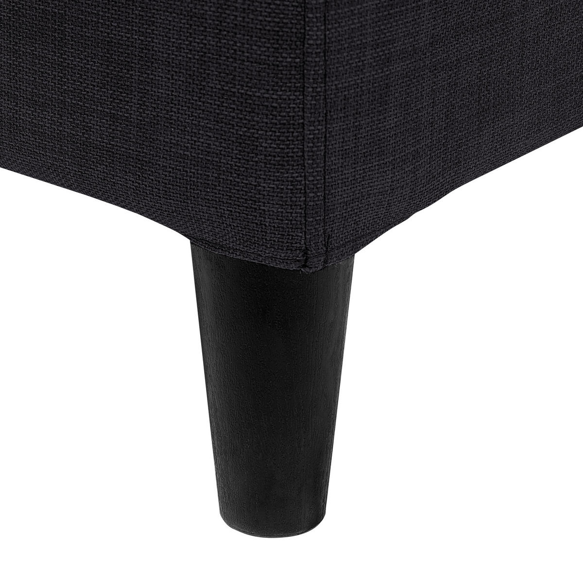 POLSTERBETT 180/200cm Schwarz Fitou - Schwarz, Textil (180/200cm) - Beliani
