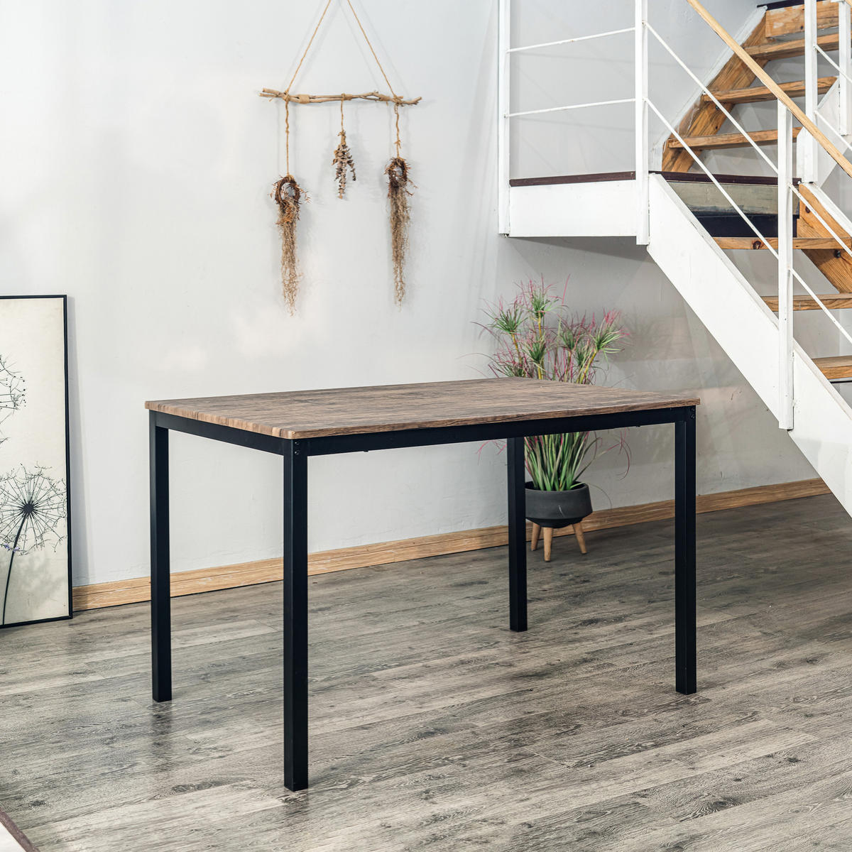 ESSTISCH Rechteckig Grau 120 x 75 x 76 (cm) - Grau, Holz (75/120/76cm) - Nordlys