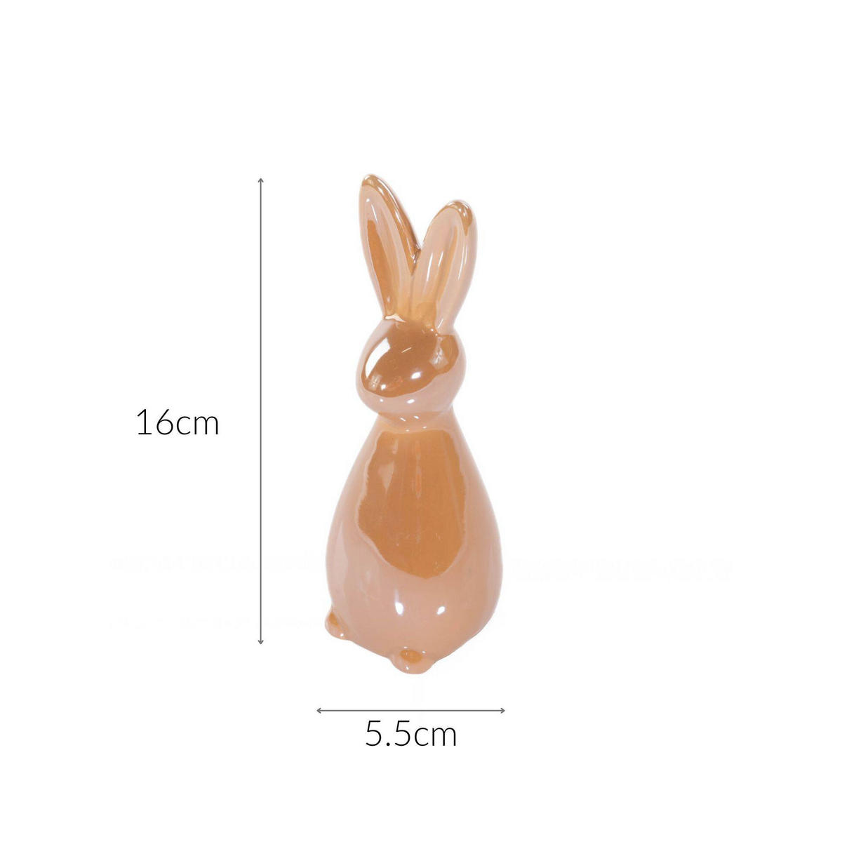 OSTERHASE Figur 16,5 cm - Orange, Keramik (5.5/16.5/6cm) - Boltze Home