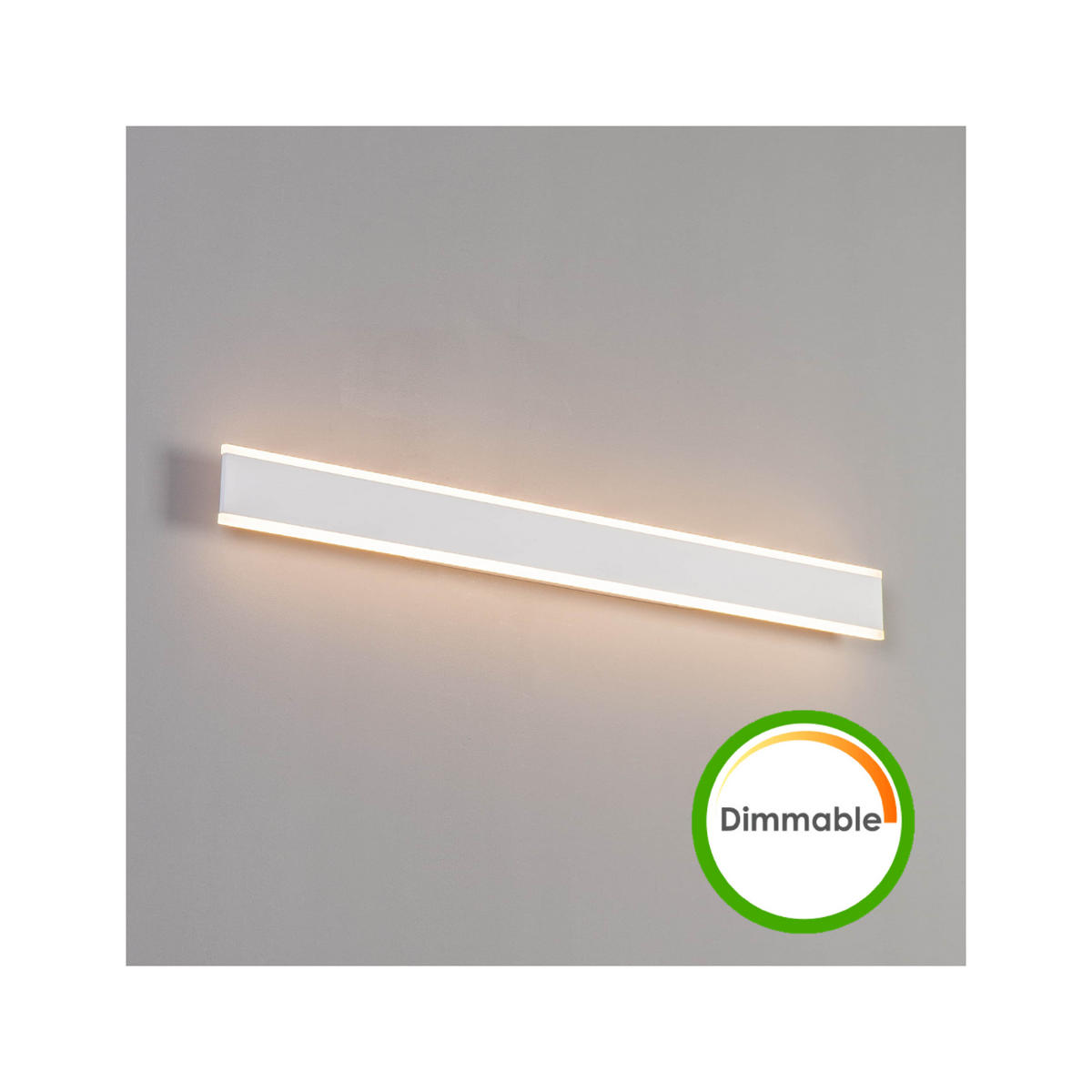 WANDLEUCHTE Bastia, Weiß, 80cm, Dimmbar - Weiß, Metall (8/80/80cm) - KOSILUM