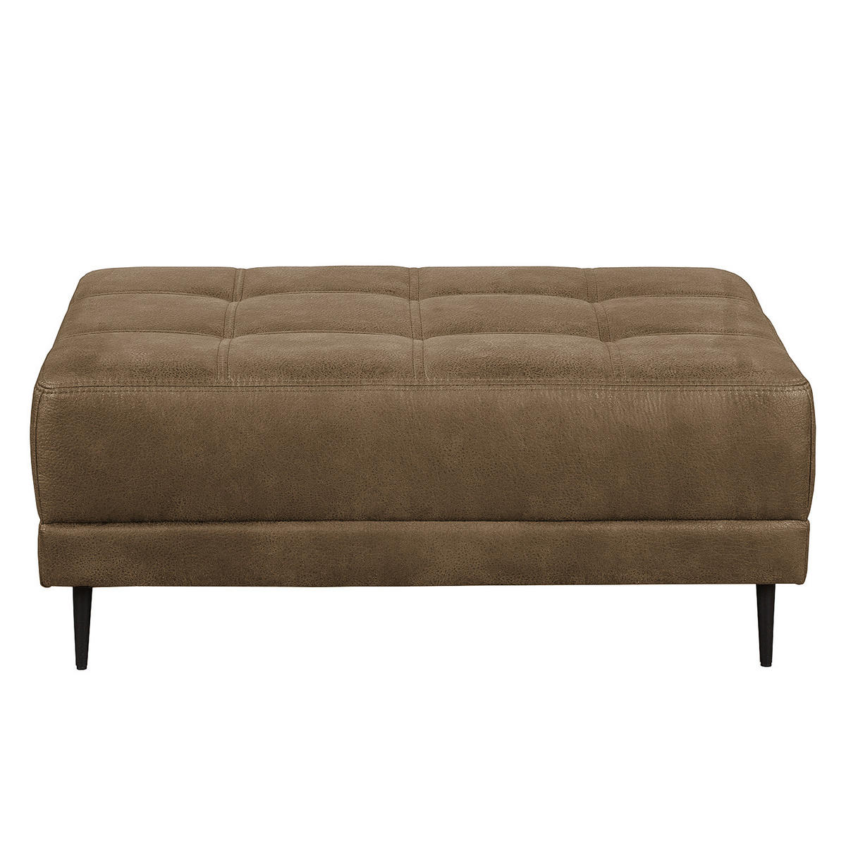 ECKSOFA mit Ottomane - Antiklederlook - Cappuccino, Textil (282/167cm) - home24