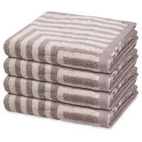 HANDTUCH Grafik 4er-Set - Beige, Textil (50/100cm) - Ross