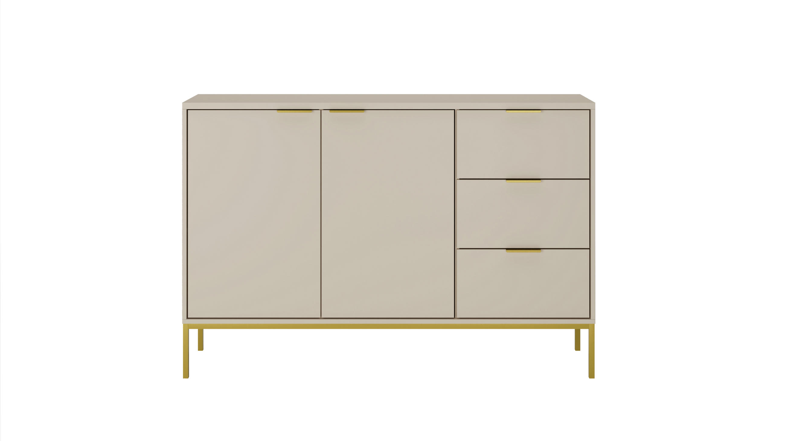 KOMMODE Austin 40/100,4/150 - Kaschmir/Goldfarben, Holzwerkstoff (40/100/150cm) - RAUMHIRSCH FURNITURE